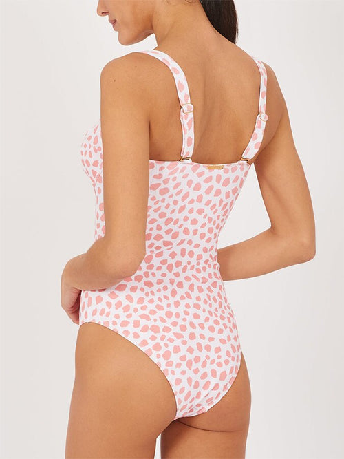 Pink Dots One Piece + Cover Up